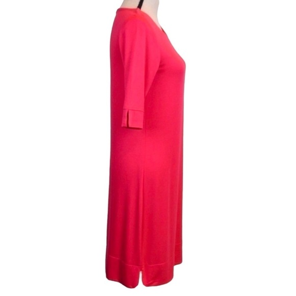 Jersey Knit Elbow Sleeve Soft Shift Dress | Size Small - Picture 2 of 6
